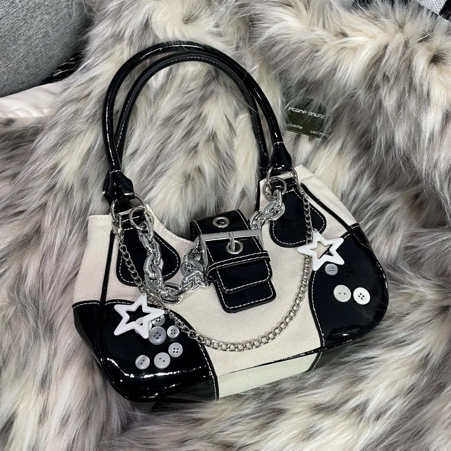 White Goth Y2k Bag
