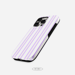 Purple & Yellow Striped iPhone Case