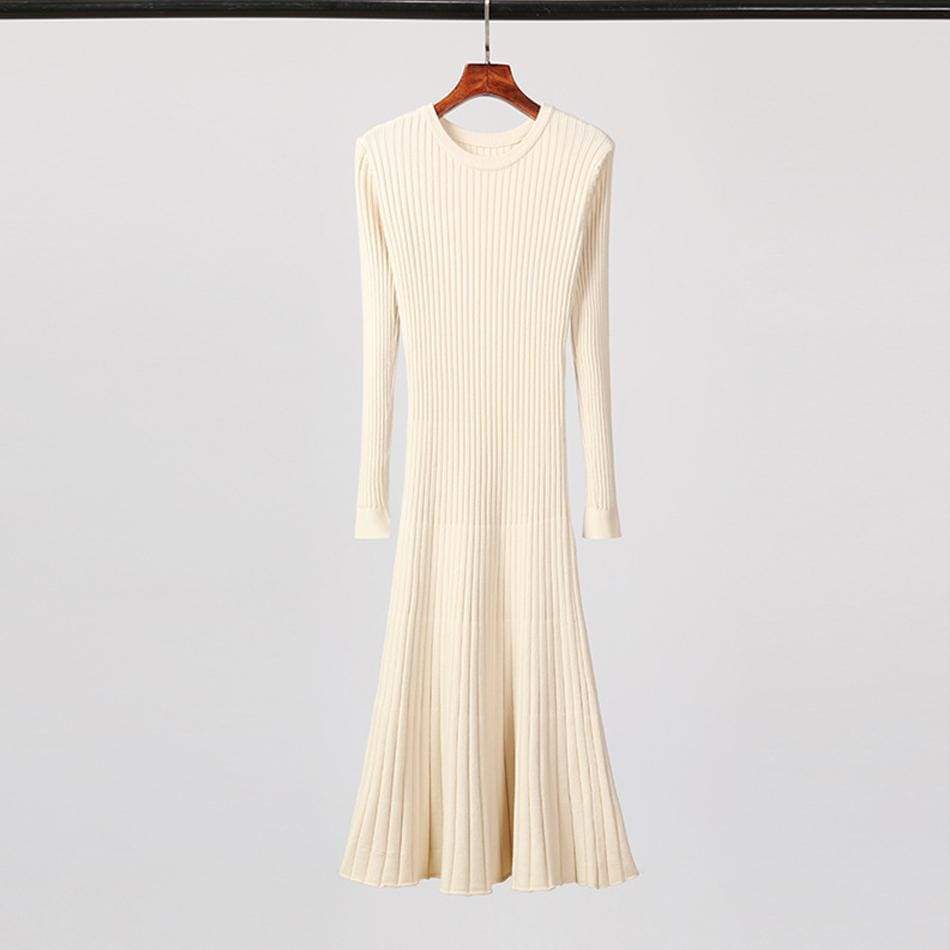 Long Knitted Sweater Dress for Casual Winter Sweater Dress