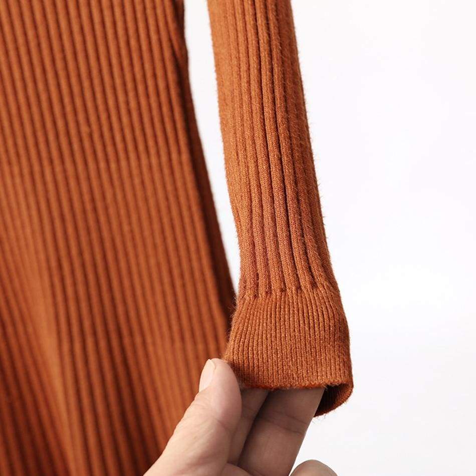Long Knitted Sweater Dress for Casual Winter Sweater Dress