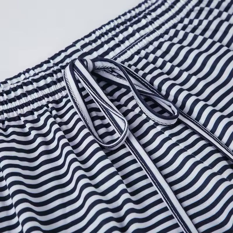 Blue Striped Pants