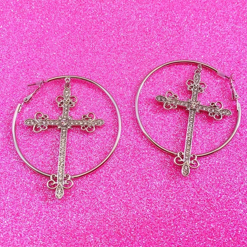 Y2k Cross Earrings