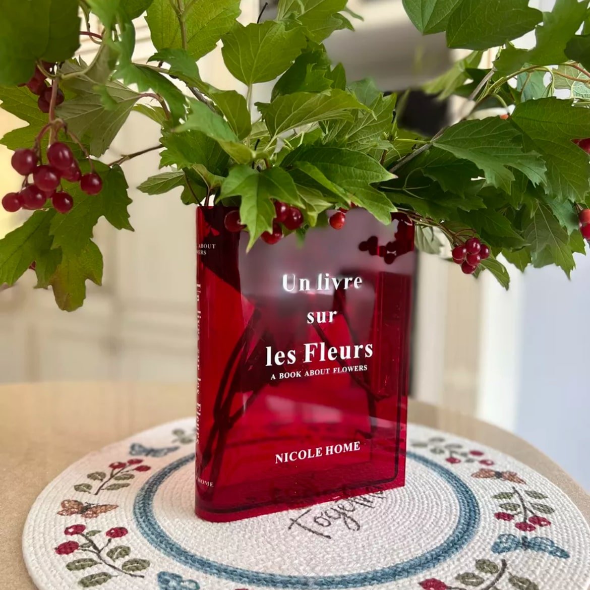 Translucent Book Vase
