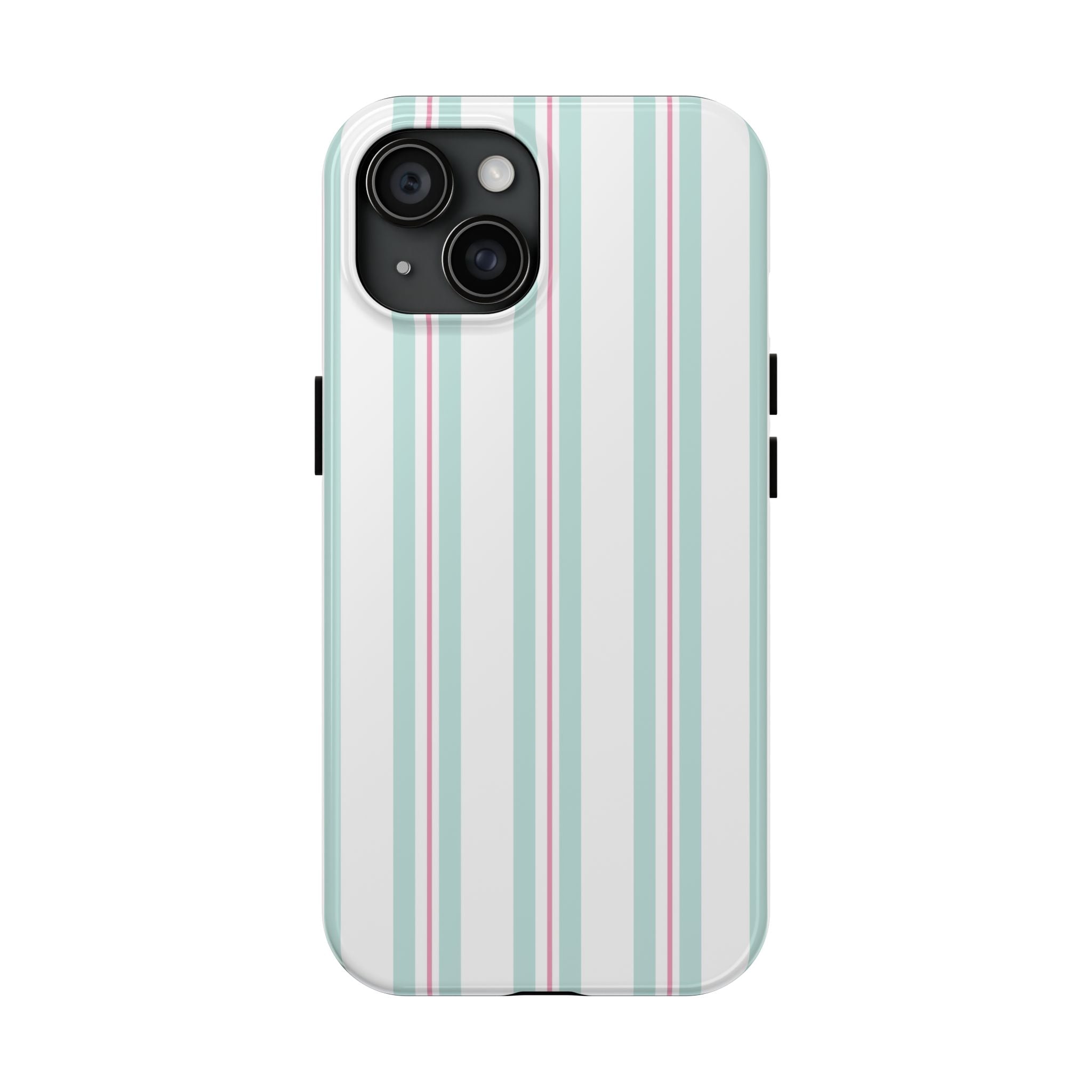Green & Pink Striped iPhone Case
