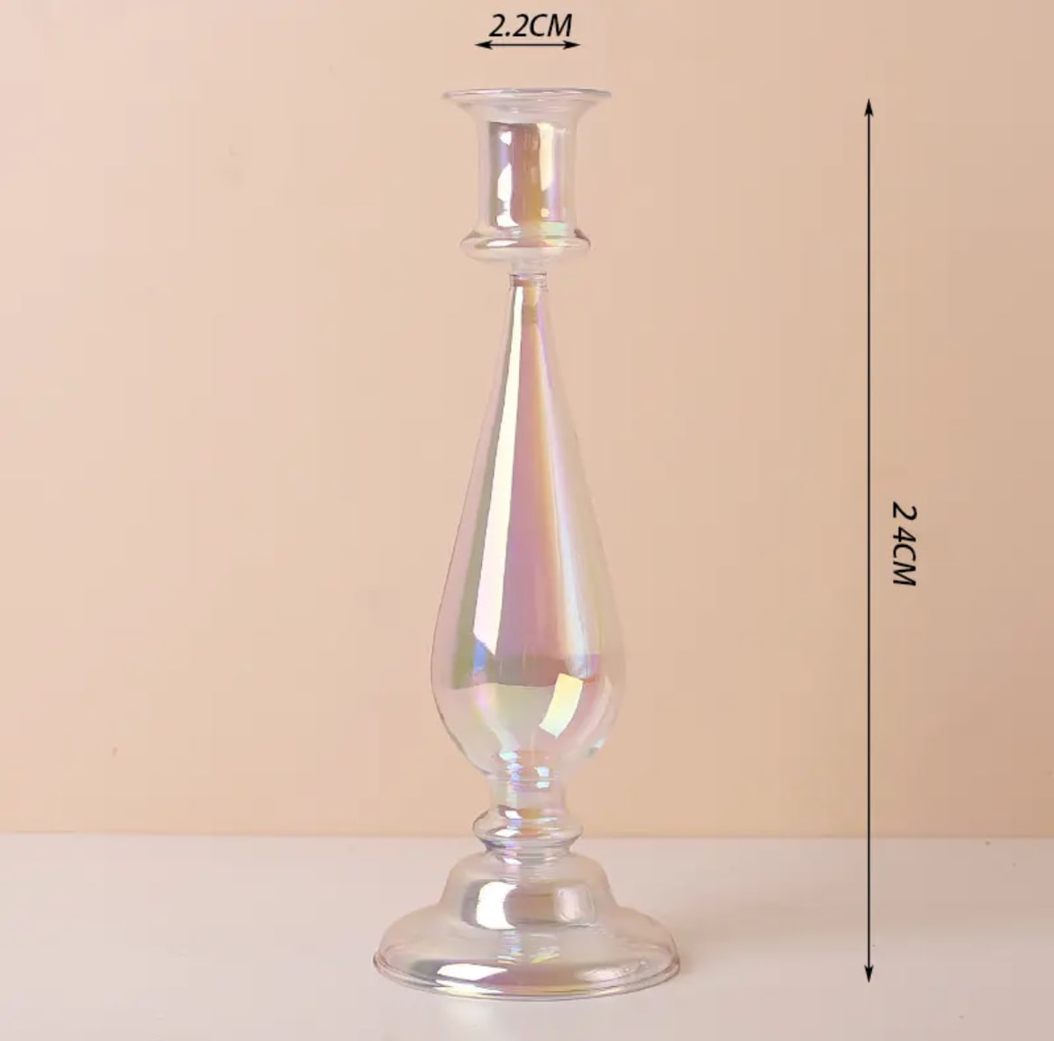 Taper Glass Candlestick Holder