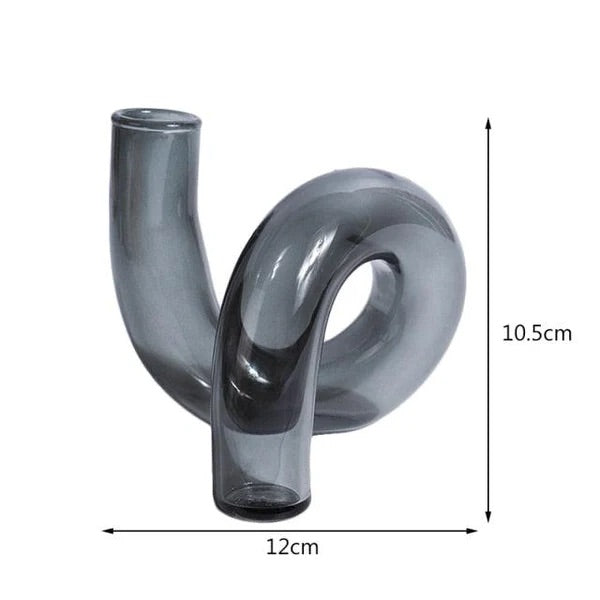 Twist Glass Candlestick Holder