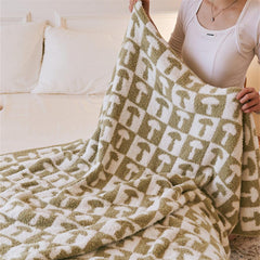 Mushroom Throw Blanket (Dull Red)