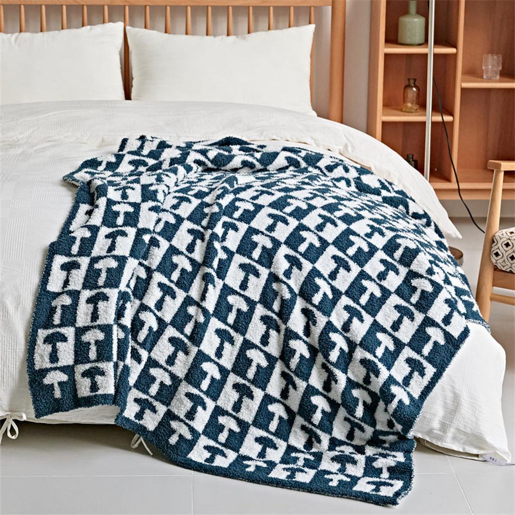 Mushroom Throw Blanket (Dull Red)