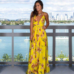 New Bodycon Floral Maxi Dress