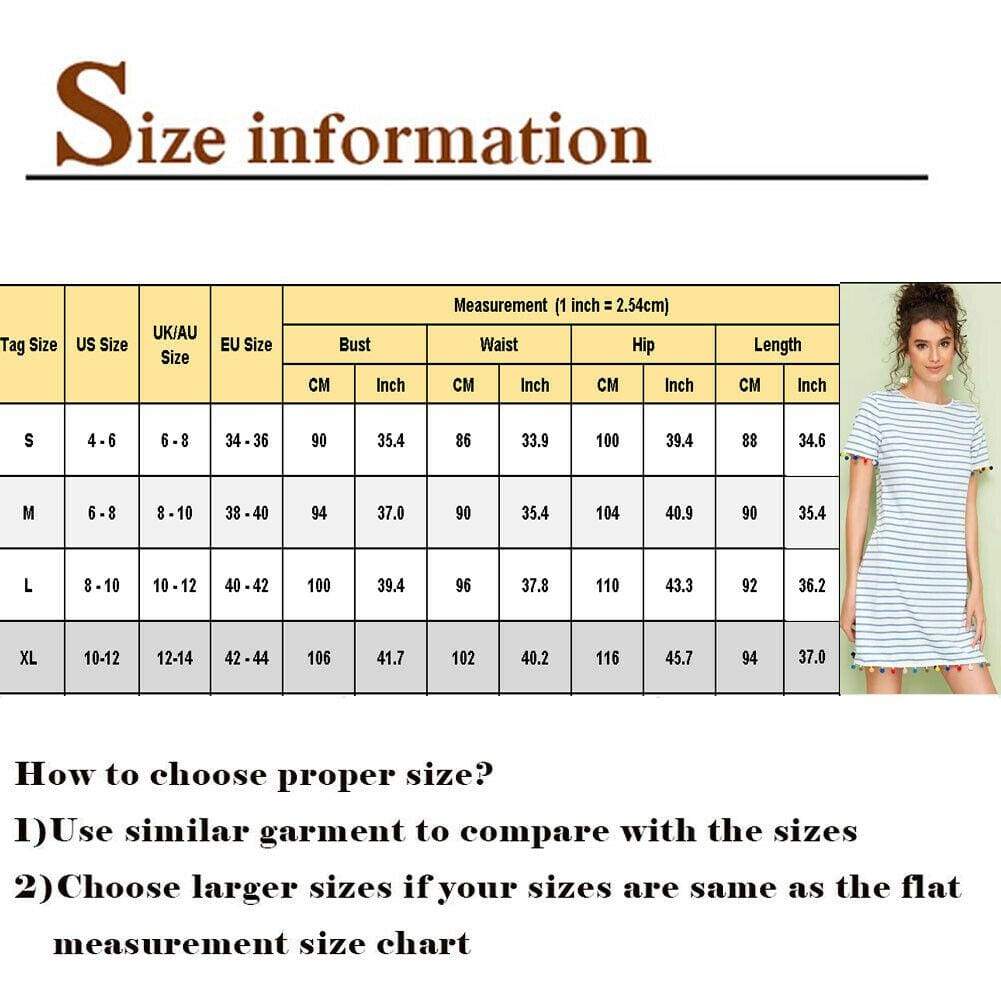 New Short Sleeve Mini T-shirt Dress Summer Ladies Casual Round Neck Striped Tassel Loose Beach Sundress