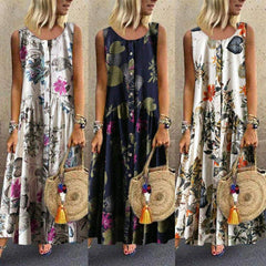 New WomenBoho Sleeveless Summer Dress