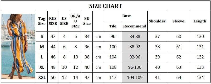 Office Ladies Stripe Shirt Dress Chiffon Casual Long Sleeve Dress