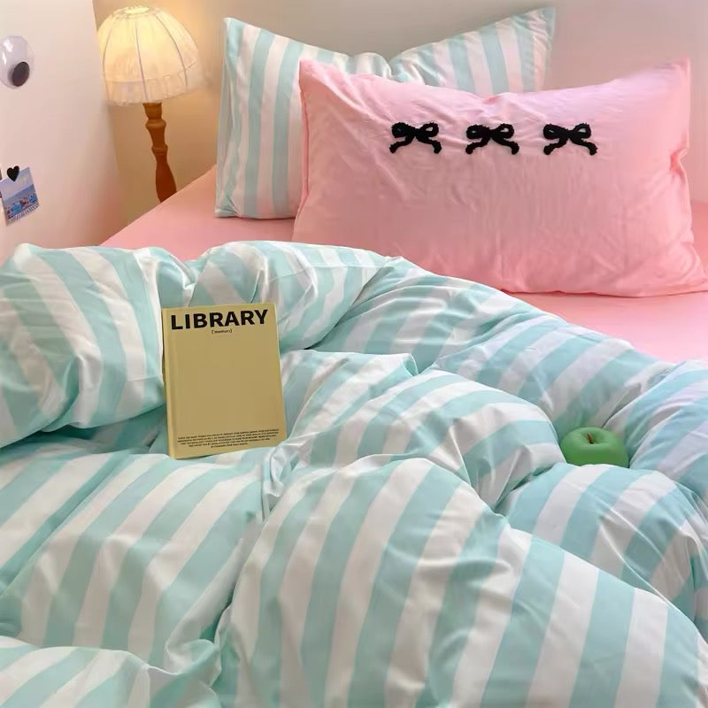 Pastel Stripe Bedding Set
