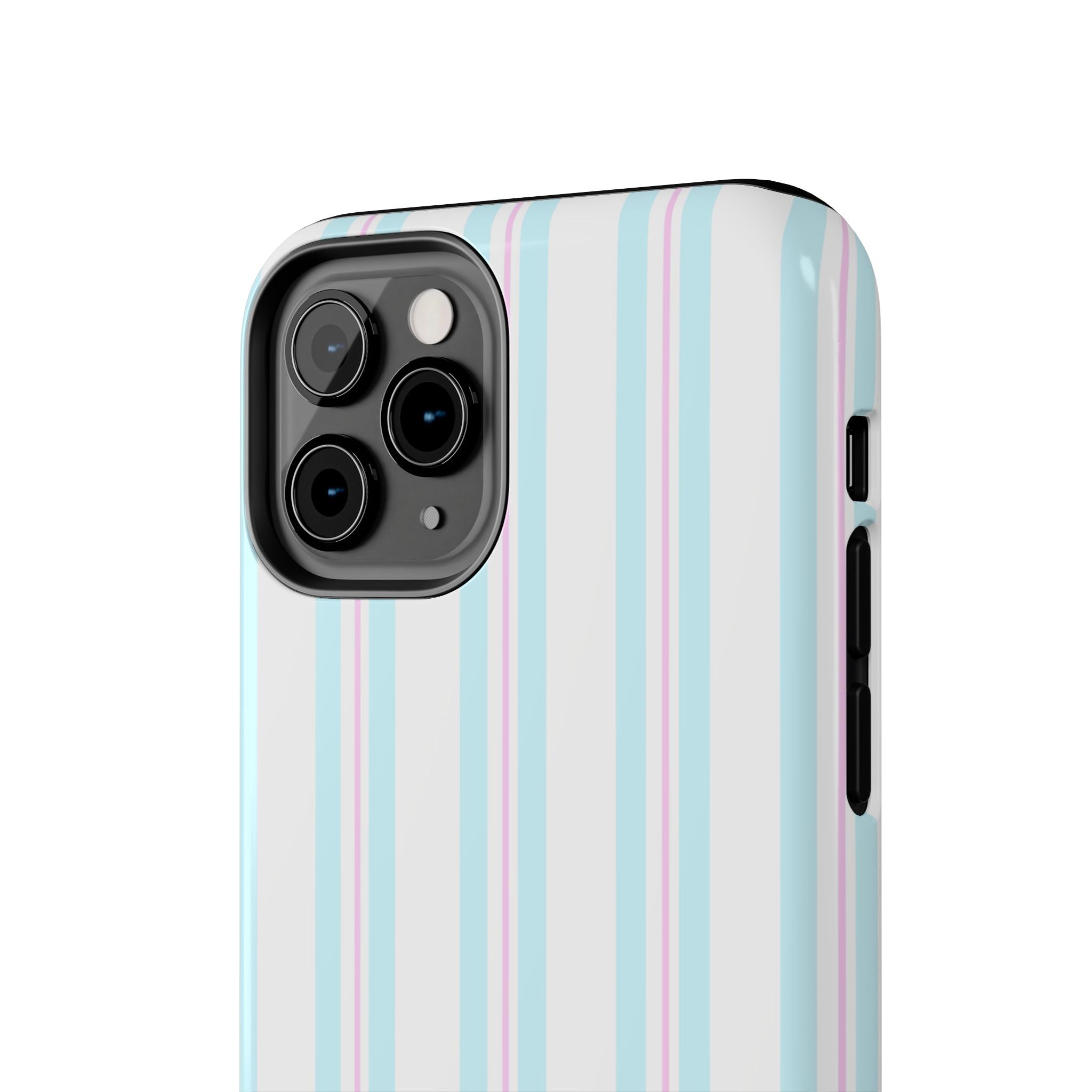 Blue & Pink Striped iPhone Case