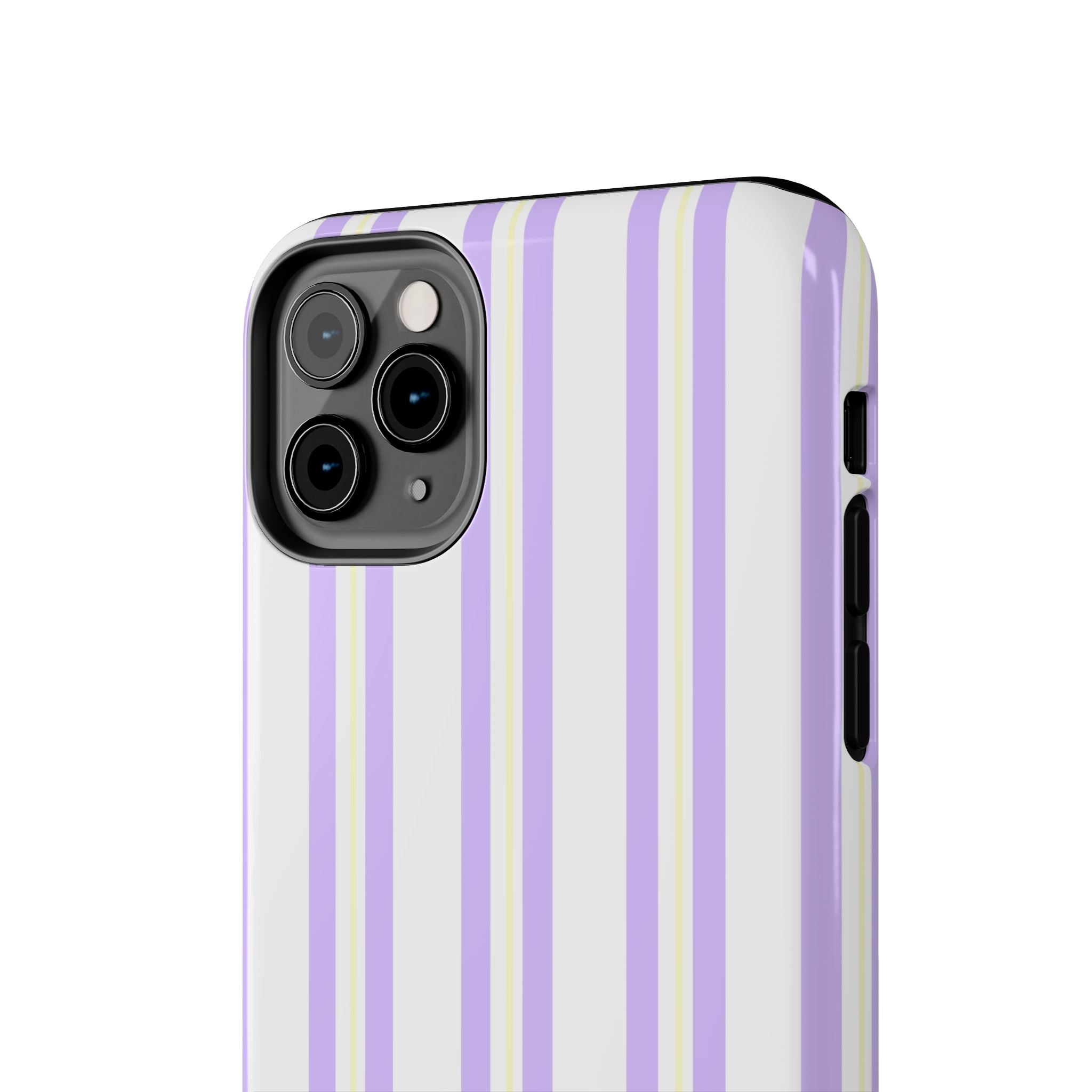 Purple & Yellow Striped iPhone Case