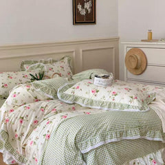 Pastoral Floral Lace Duvet Cover