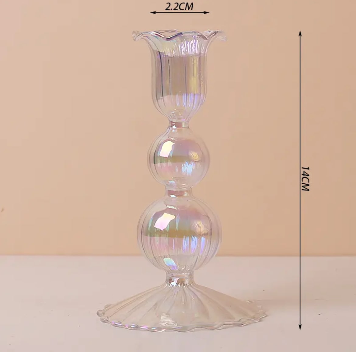 Taper Glass Candlestick Holder