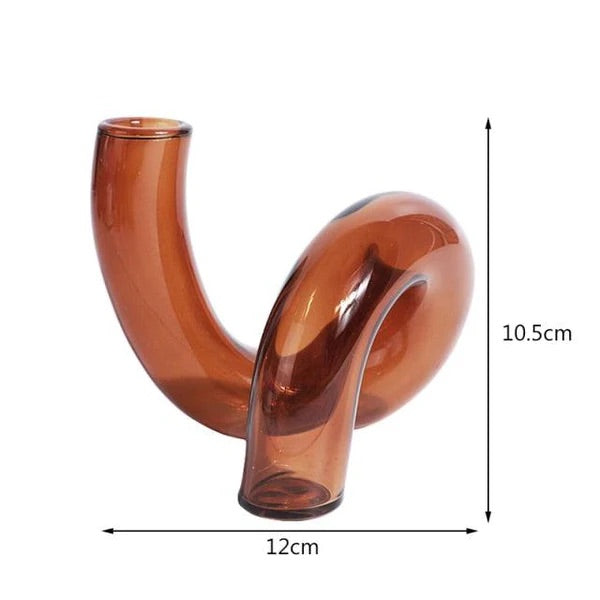 Twist Glass Candlestick Holder