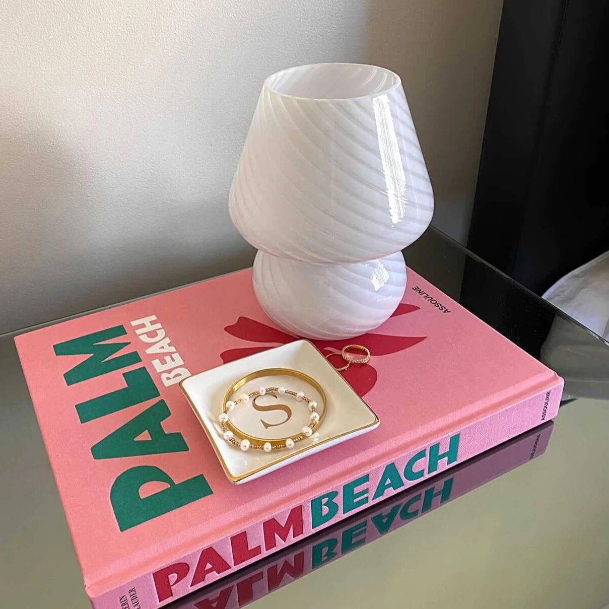 Baby Striped Mushroom Lamp