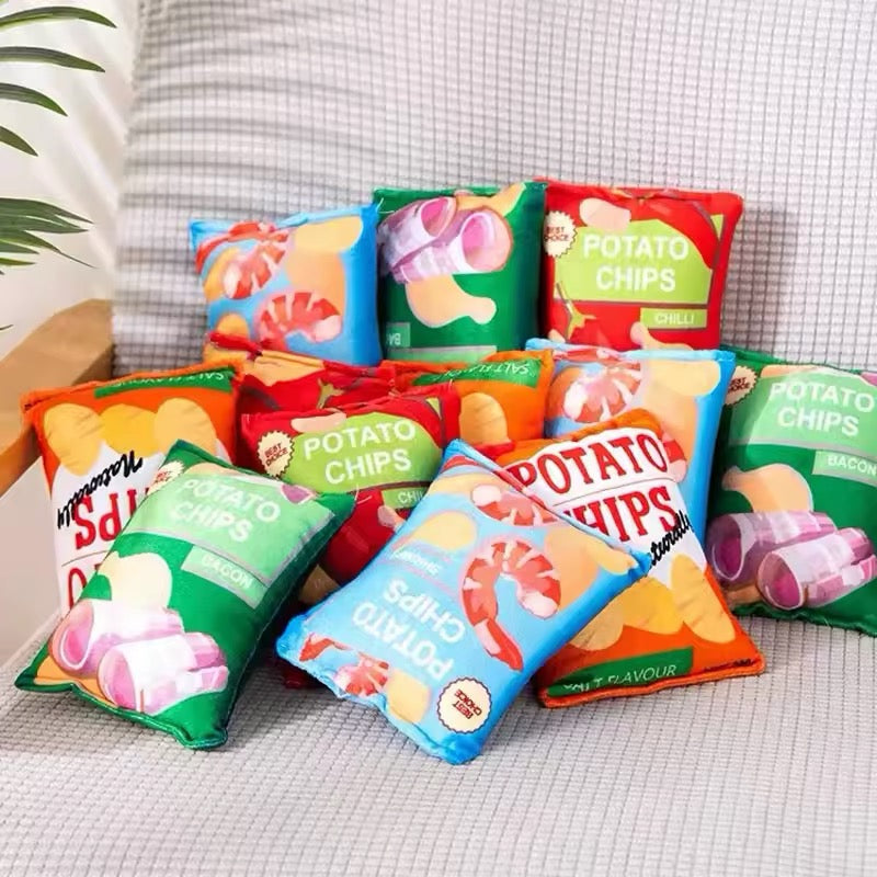 Plush Potato Chips Dog Toy