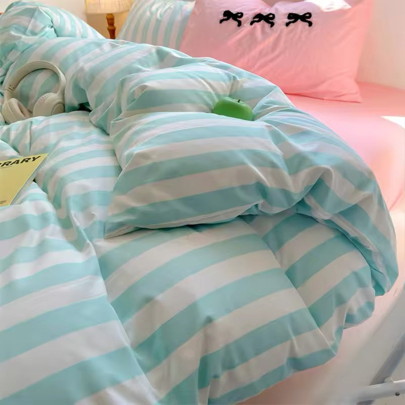 Pastel Stripe Bedding Set