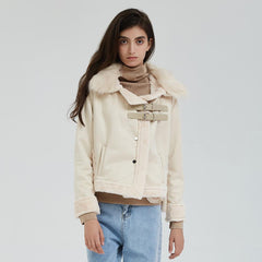 Winter Suede Leather Lamb Wool Jacket