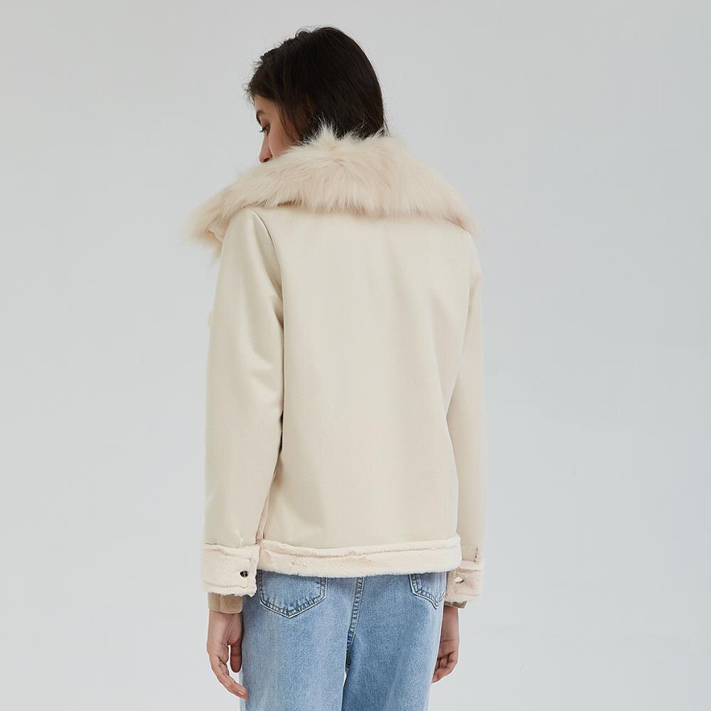 Winter Suede Leather Lamb Wool Jacket