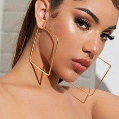 Trendy Oversize Geometric Big Hoop Earrings