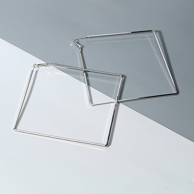 Trendy Oversize Geometric Big Hoop Earrings