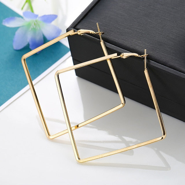 Trendy Oversize Geometric Big Hoop Earrings
