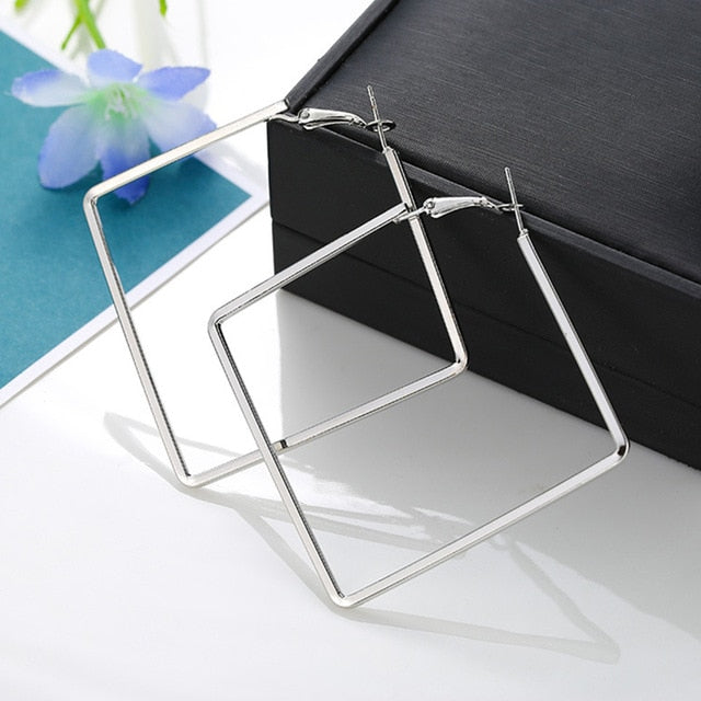 Trendy Oversize Geometric Big Hoop Earrings