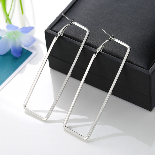 Trendy Oversize Geometric Big Hoop Earrings