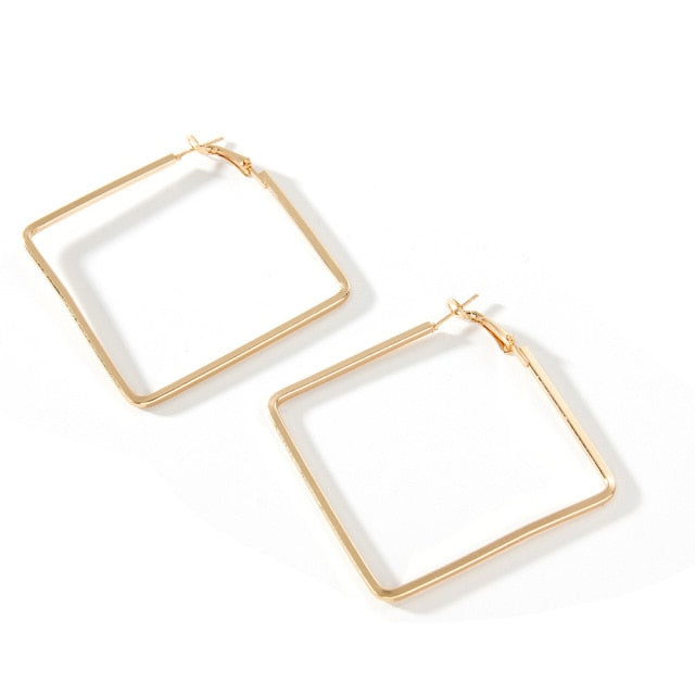 Trendy Oversize Geometric Big Hoop Earrings