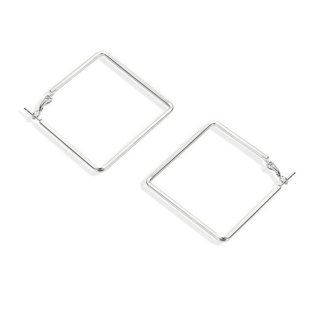 Trendy Oversize Geometric Big Hoop Earrings