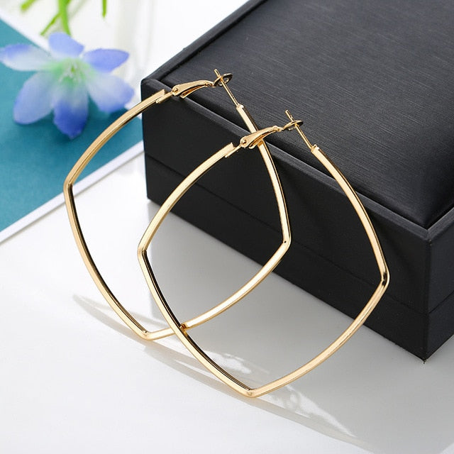 Trendy Oversize Geometric Big Hoop Earrings