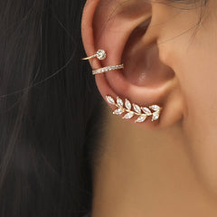 Not Piercing Crystal Rhinestone Ear Cuff Earrings