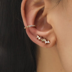 Not Piercing Crystal Rhinestone Ear Cuff Earrings
