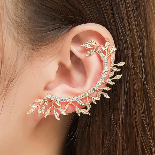 Not Piercing Crystal Rhinestone Ear Cuff Earrings