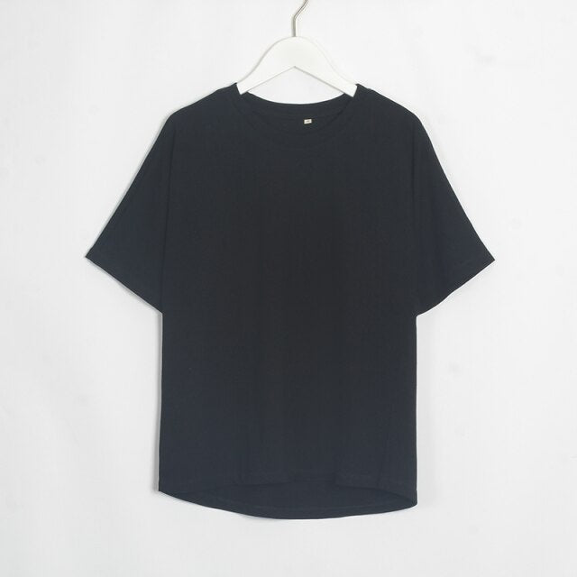 WomenO Neck Short Sleeve Basic Tees