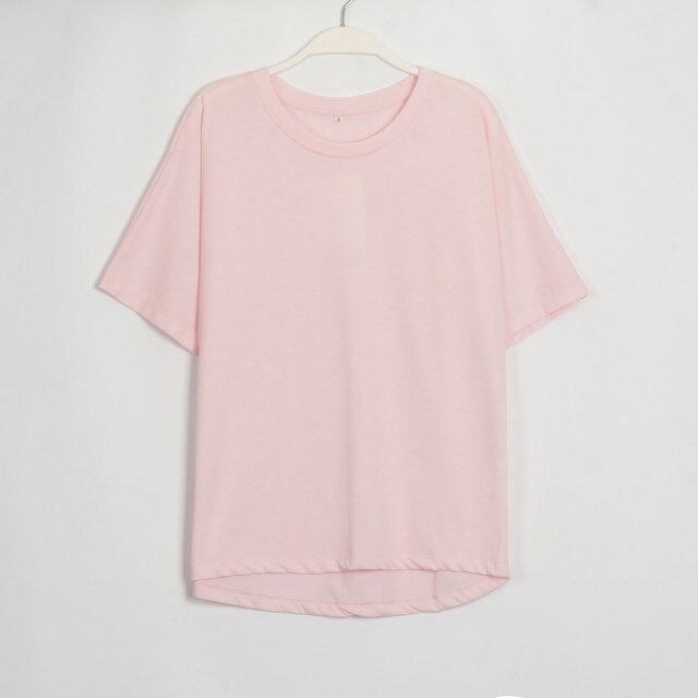 WomenO Neck Short Sleeve Basic Tees
