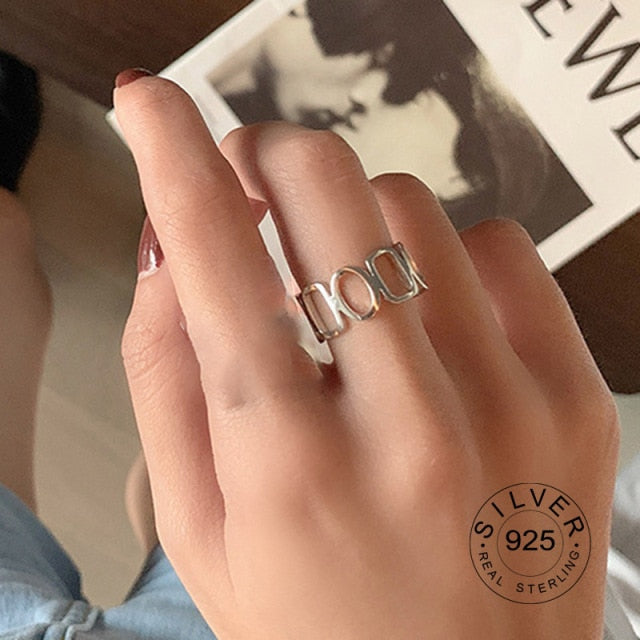 100% 925 Sterling Silver Open Ring
