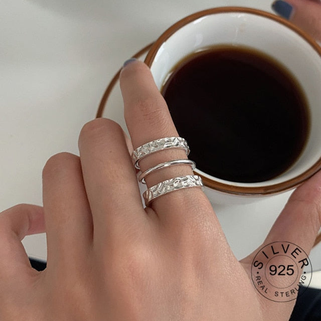 100% 925 Sterling Silver Open Ring