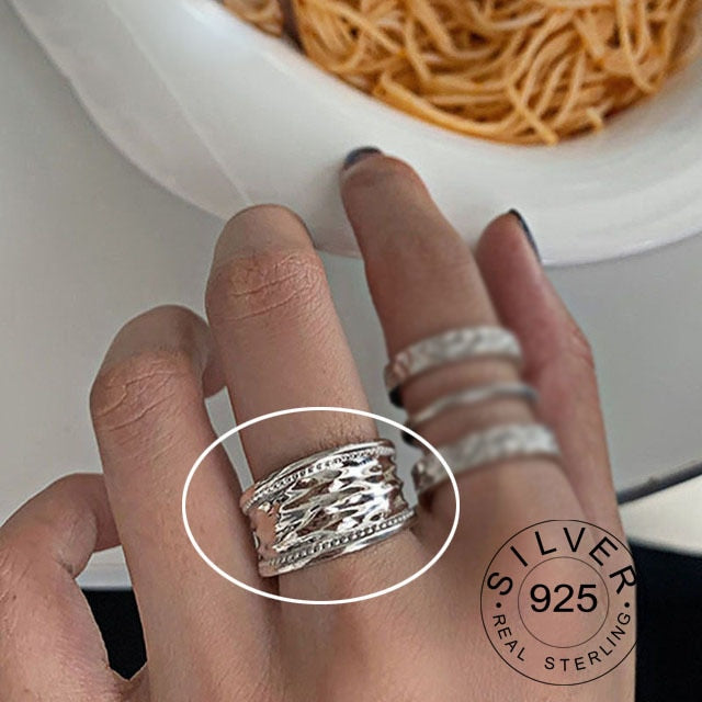 100% 925 Sterling Silver Open Ring