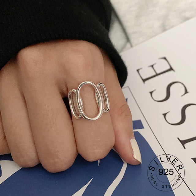 100% 925 Sterling Silver Open Ring