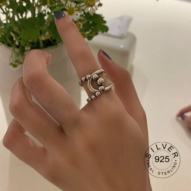 100% 925 Sterling Silver Open Ring