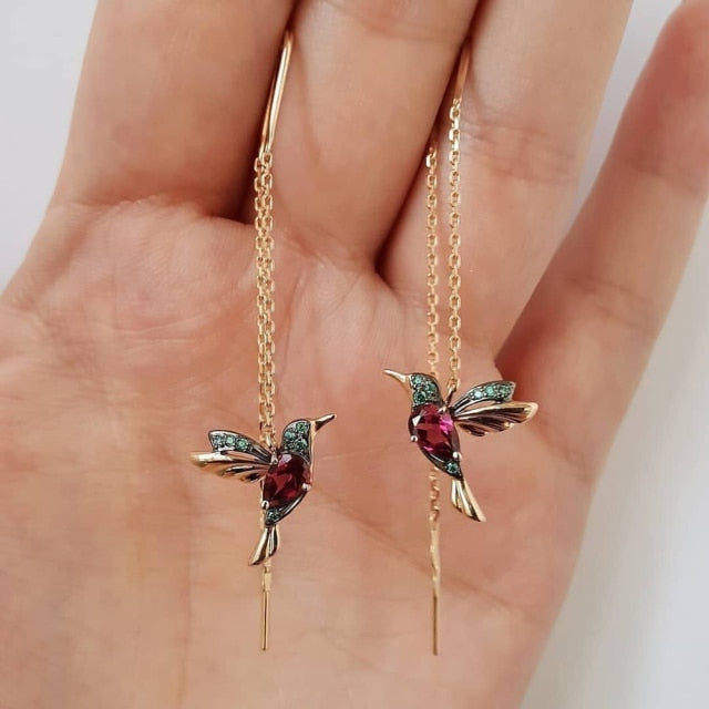 Vintage Glossy Arc Bar Long Thread Tassel Drop Earrings
