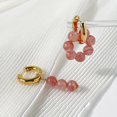 Asymmetric Natural Freshwater Pearl Hanging Earrings