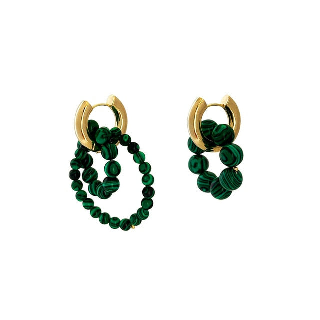 Asymmetric Natural Freshwater Pearl Hanging Earrings