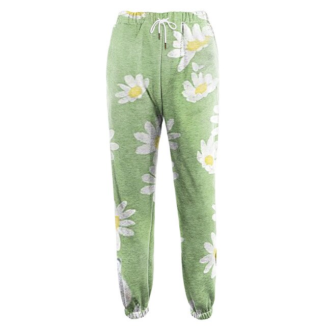 Cartoon Print Bandage Graphic Drawstring Haren Pants Sexy Wide Leg Elastic Waist Pants Leggings