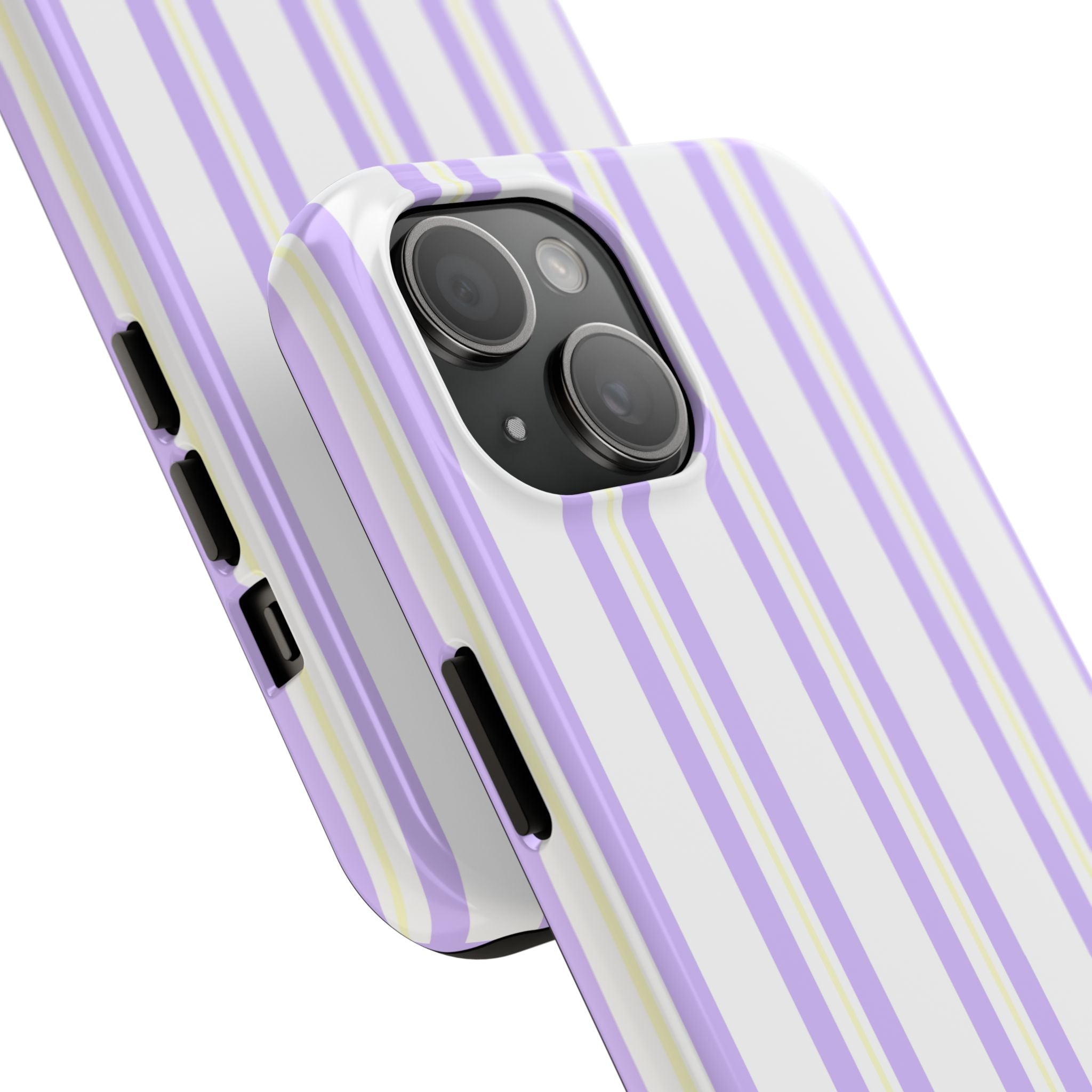 Purple & Yellow Striped iPhone Case